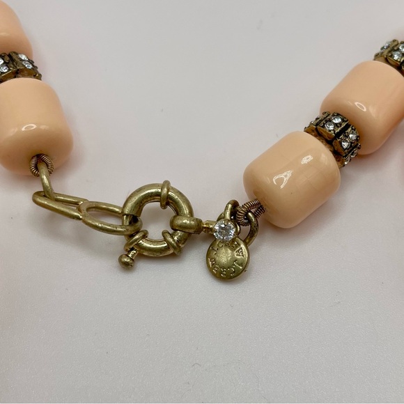 J.Crew Pink/Peach Necklace with Crystal Spacers - Picture 8 of 9